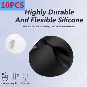 全新 L01 电缆整理器硅胶 USB 电缆绕线器 用于鼠标耳机支架的柔性电缆管理夹