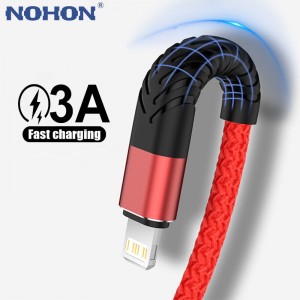 适用于 iPhone 12 13 11 Pro X Max 6 7 8 Plus SE Apple iPad Origin Lead 手机线数据充电器线 3m 的快速充电 USB 数据线